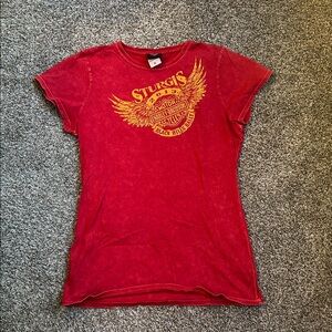 Harley-Davidson Red Sturgis Tee with Yellow Graphics